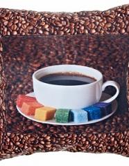 Подушка с фотопечатью Сладкий кофе 35*35 см